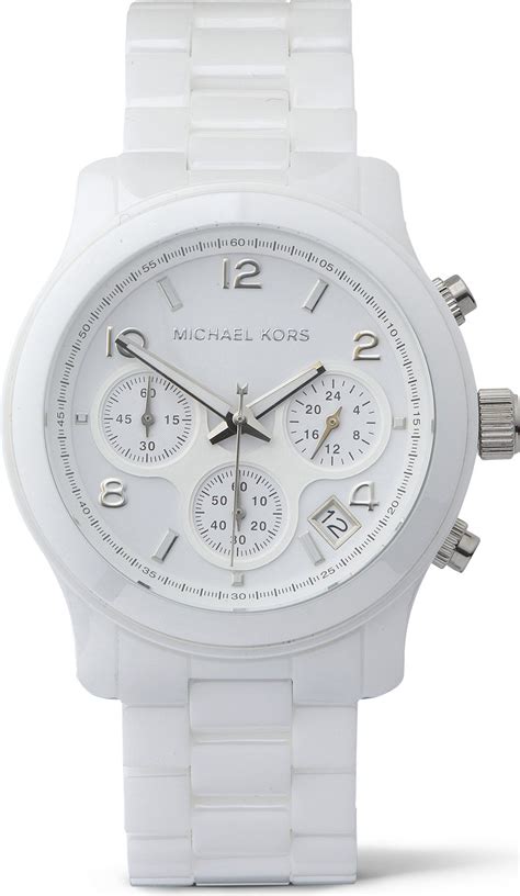 michael kors white ceramic watch macys|michael kors glitz watch.